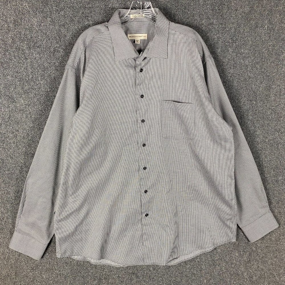 Pronto Uomo Button Up Shirt Men's 2XLT Tall 100% Cotton Long Sleeve Adults